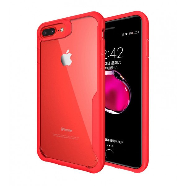 Wholesale Apple iPhone 8 Plus / 7 Plus TPU Armor Defense Case (Red)